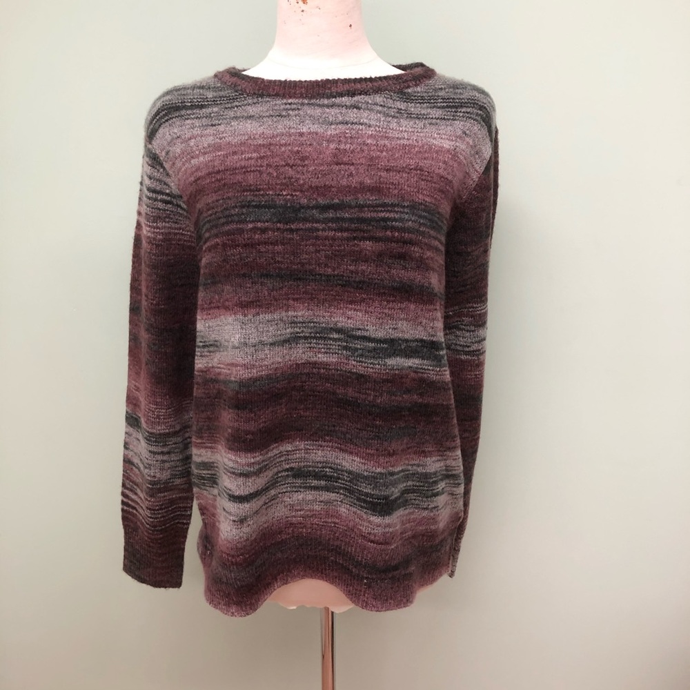 Soyaconcept | Women’s Pullover Sweater | Maroon & Grey | XLarge